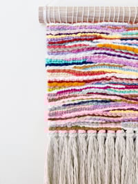 Image 2 of Woven Wall Hanging - Abstract, Colourful, Detailed (small)