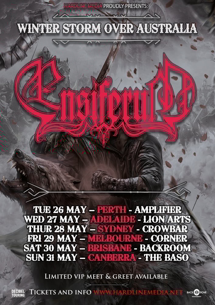 Image of ENSIFERUM - BRISBANE - BACKROOM - SAT 30 MAY - VIP MEET AND GREET PRESALE