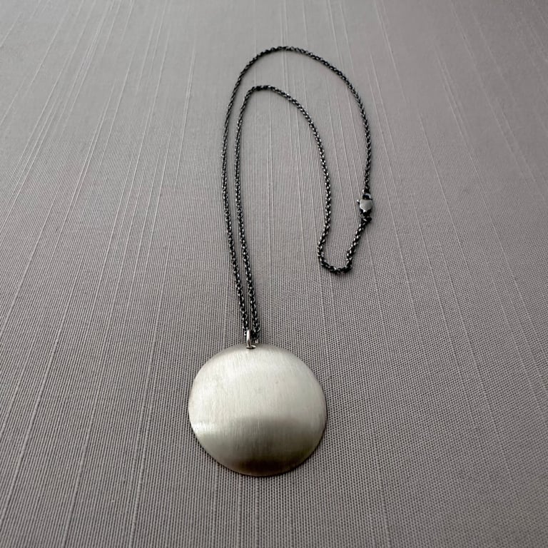 Sterling Silver Cupped Emily Dickinson Necklace  Image 5