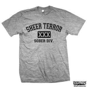 Image of SHEER TERROR "Sober Div." Heather Gray T-Shirt