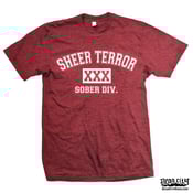 Image of SHEER TERROR "Sober Div." Heather Red T-Shirt