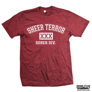 Image of SHEER TERROR "Sober Div." Heather Red T-Shirt