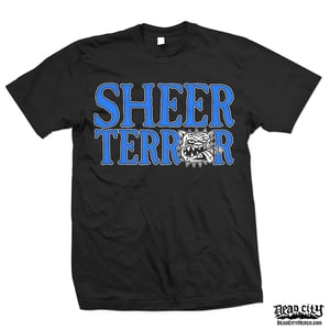 Image of SHEER TERROR "Logo with Alpha Dog in Letters" T-Shirt