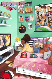 Image 1 of Blerdy Girl Room Illustrations 