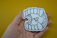 Image 1 of BITE ME FANGS Vinyl Sticker 3in