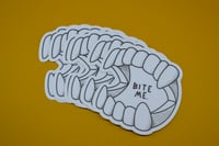Image 2 of BITE ME FANGS Vinyl Sticker 3in