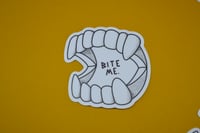 Image 3 of BITE ME FANGS Vinyl Sticker 3in