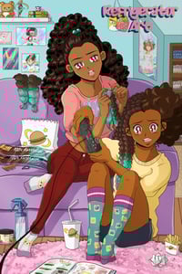 Blerdy Girls: Gaming & Braiding Print