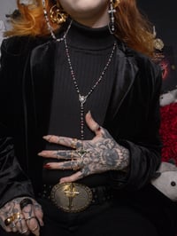 Image 2 of Striga Black Rosary Necklace