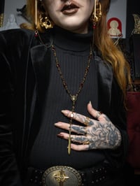 Image 2 of Through the Heart Rosary Necklace