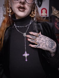 Image 2 of Iris Rosary Necklace