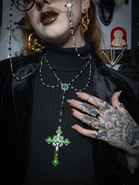 Image 2 of Emerald Rosary Necklace