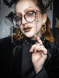 Image 2 of Draw Blood Glasses Chain Silver