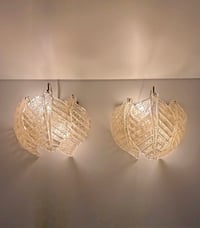 Image 1 of APLIQUES DORADOS HOJAS MURANO, AÑOS 60