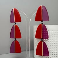 Image 2 of NEW triple drop split arc earrings
