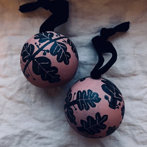 Image of Large Wooden Christmas Baubles