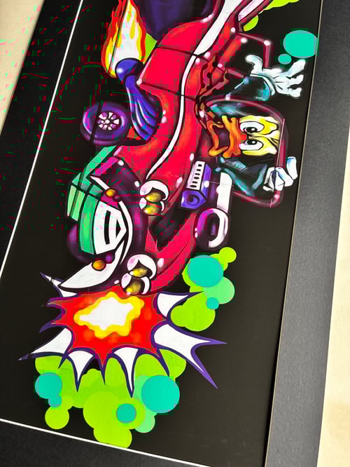 Image of Andy seize ‘Duck in the Fast Lane’.