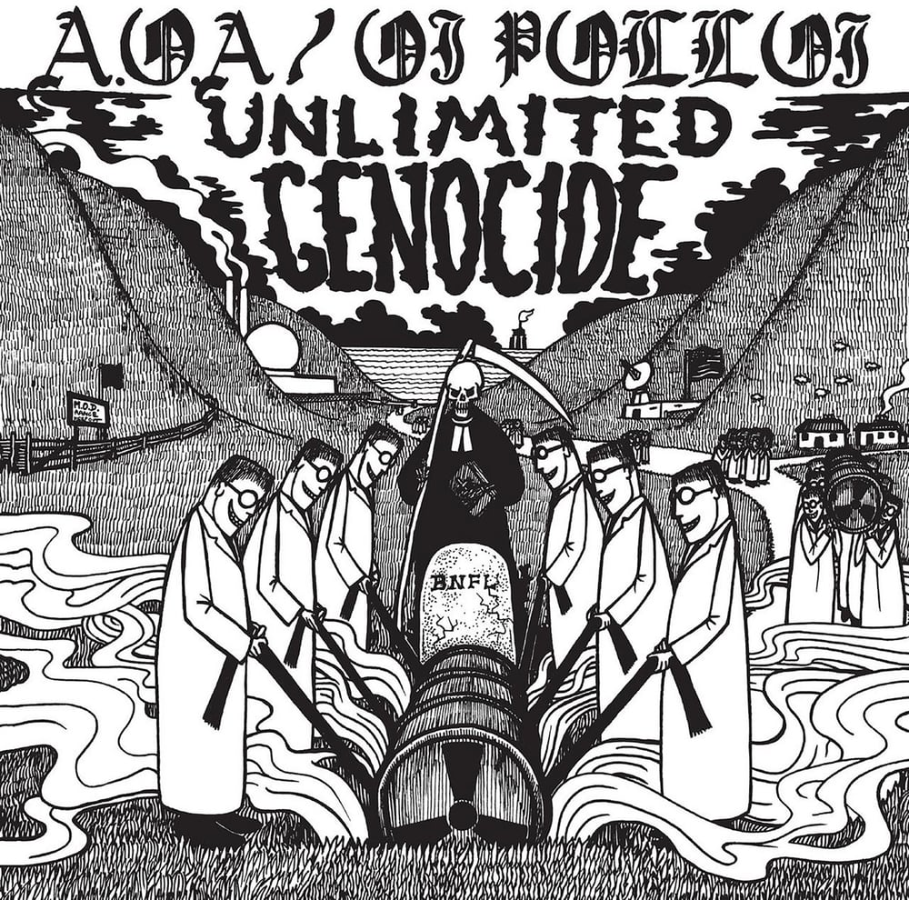 Image of A.O.A. / OI POLLOI "Unlimited Genocide" split LP