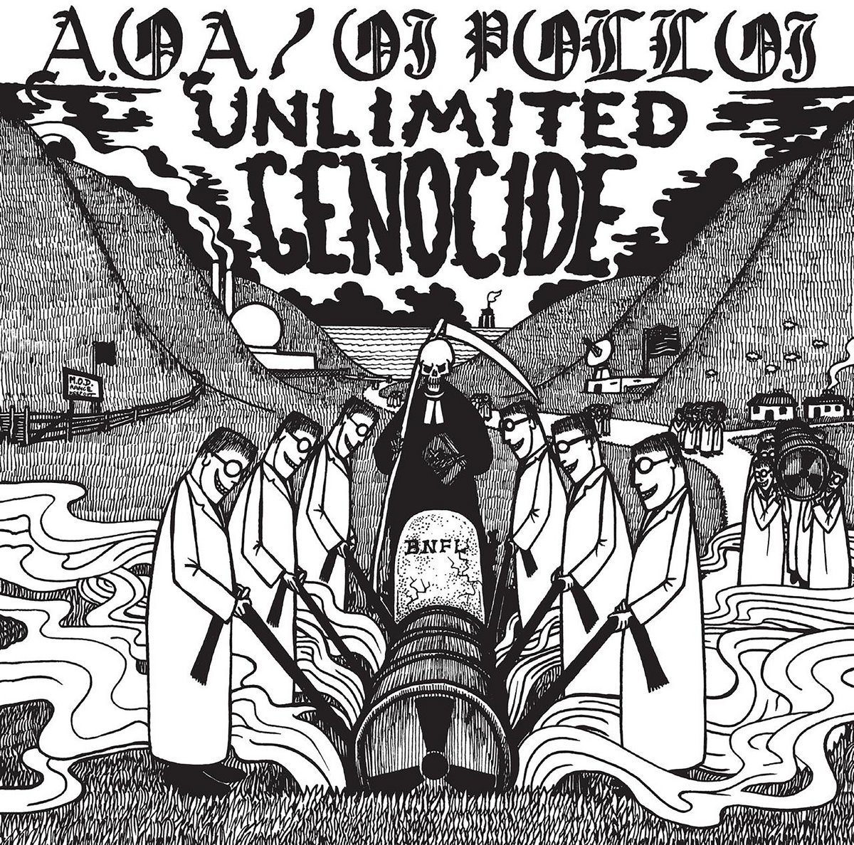 Image of A.O.A. / OI POLLOI "Unlimited Genocide" split LP