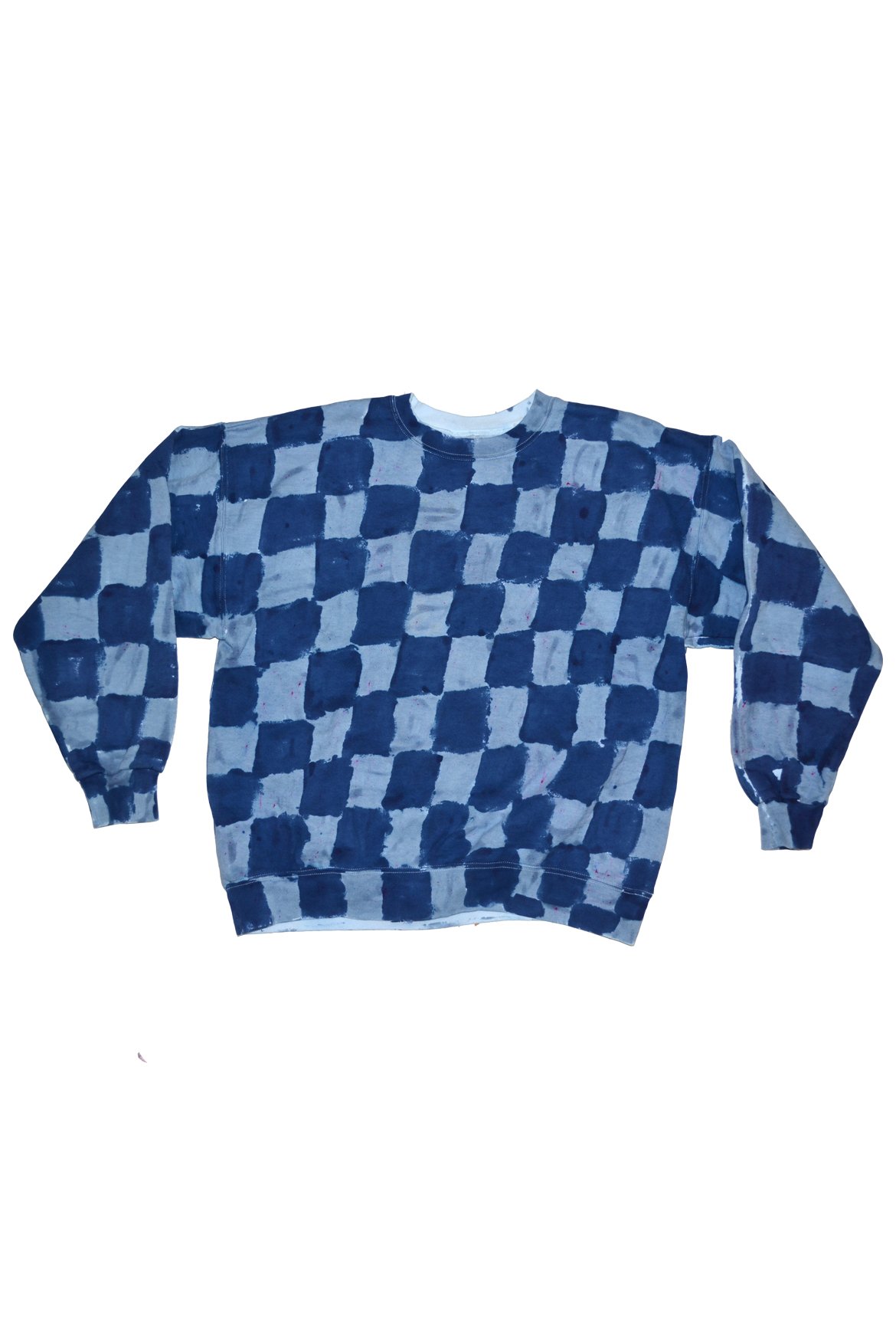 Image of navy checker sweater