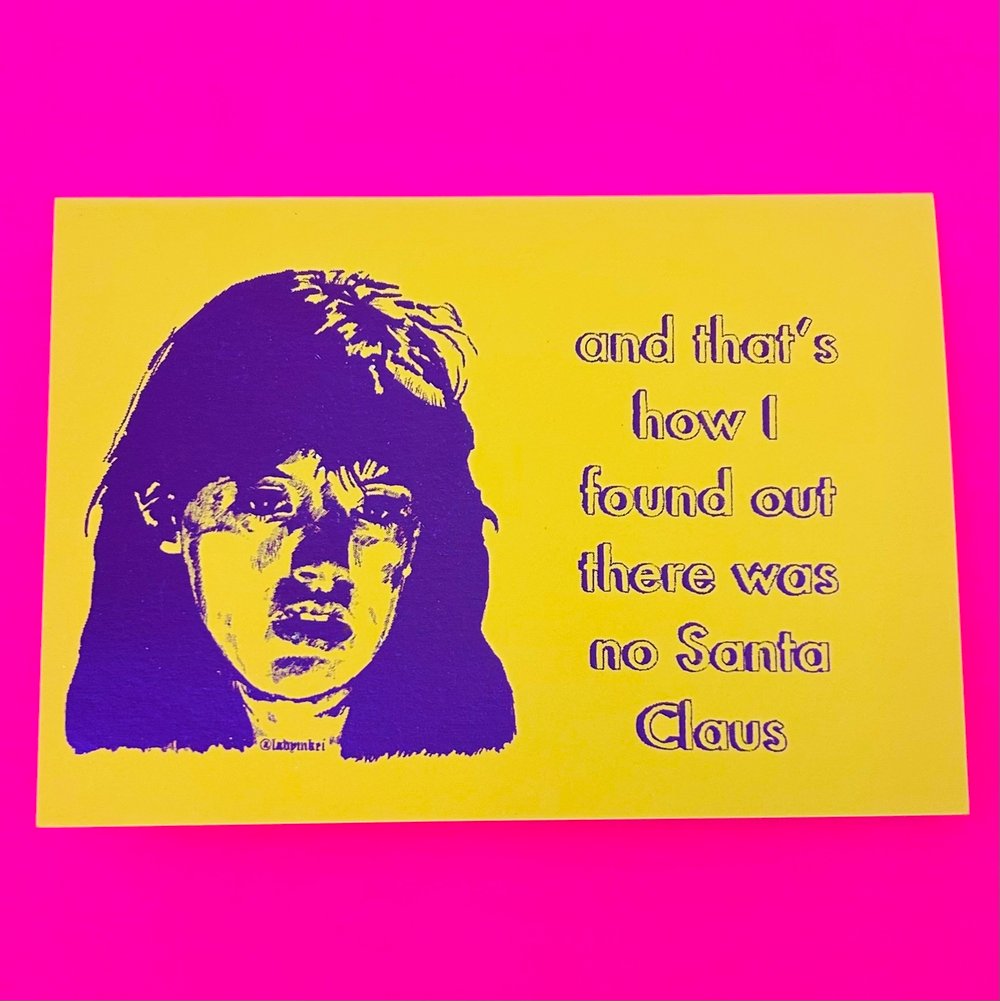 Image of Kate from Gremlins Christmas Card