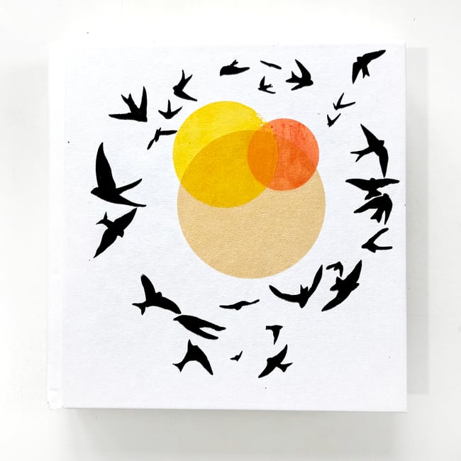 Birds and sun notebook