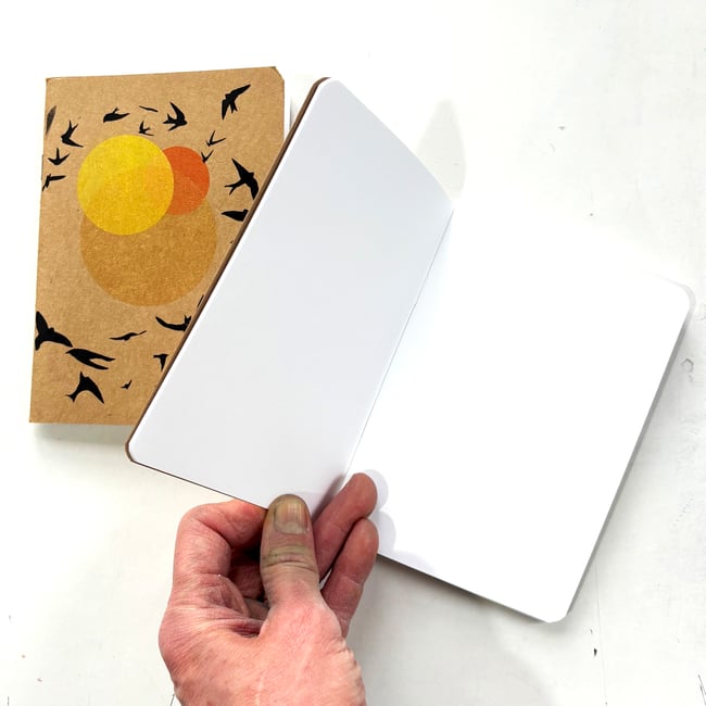 Birds and sun A5 and A6 notebooks