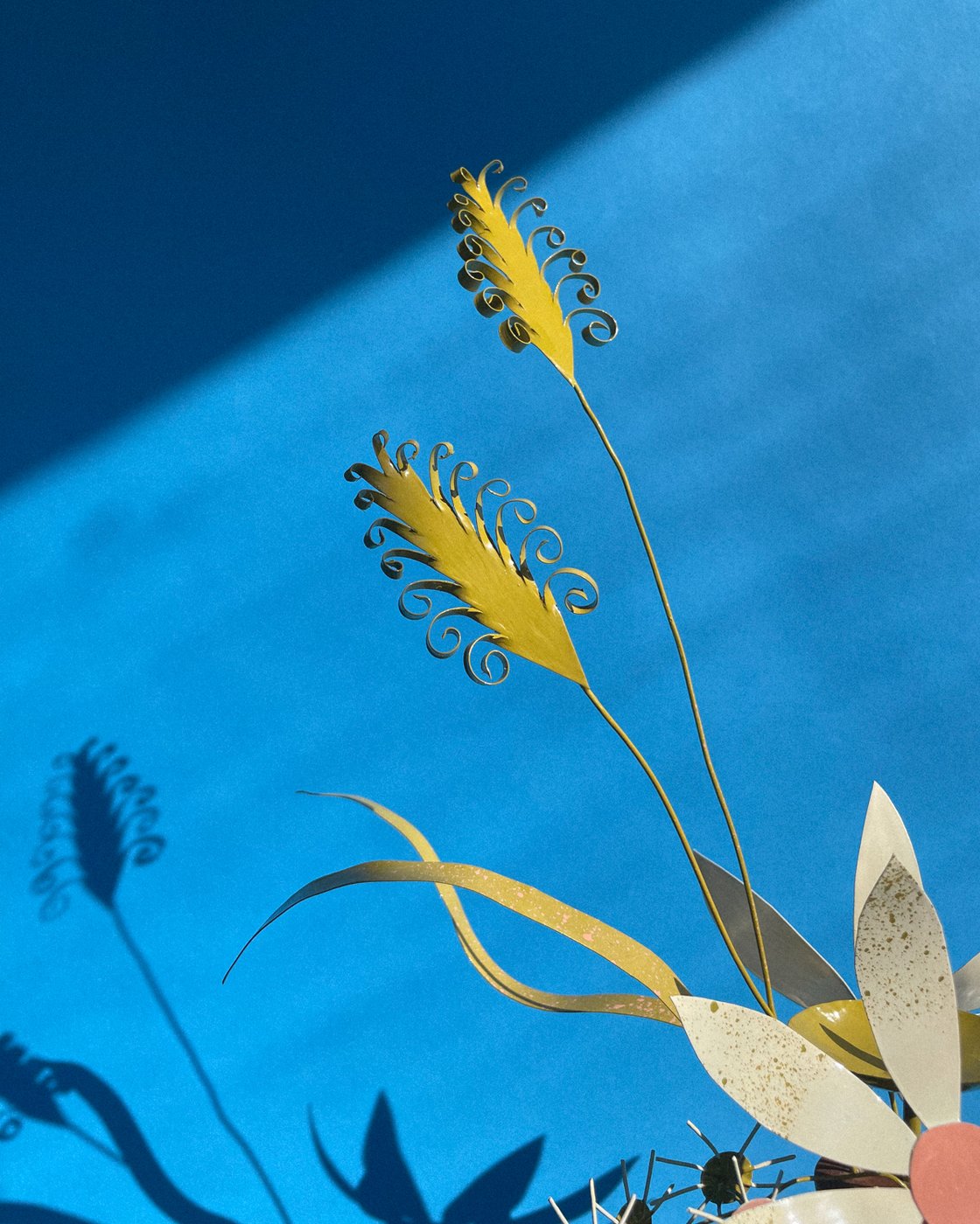 Image of Daisies, Asters & Grass Candelabra — Olive & Pink