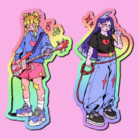 Sticker Holo - Sad Angel & Dark Angel