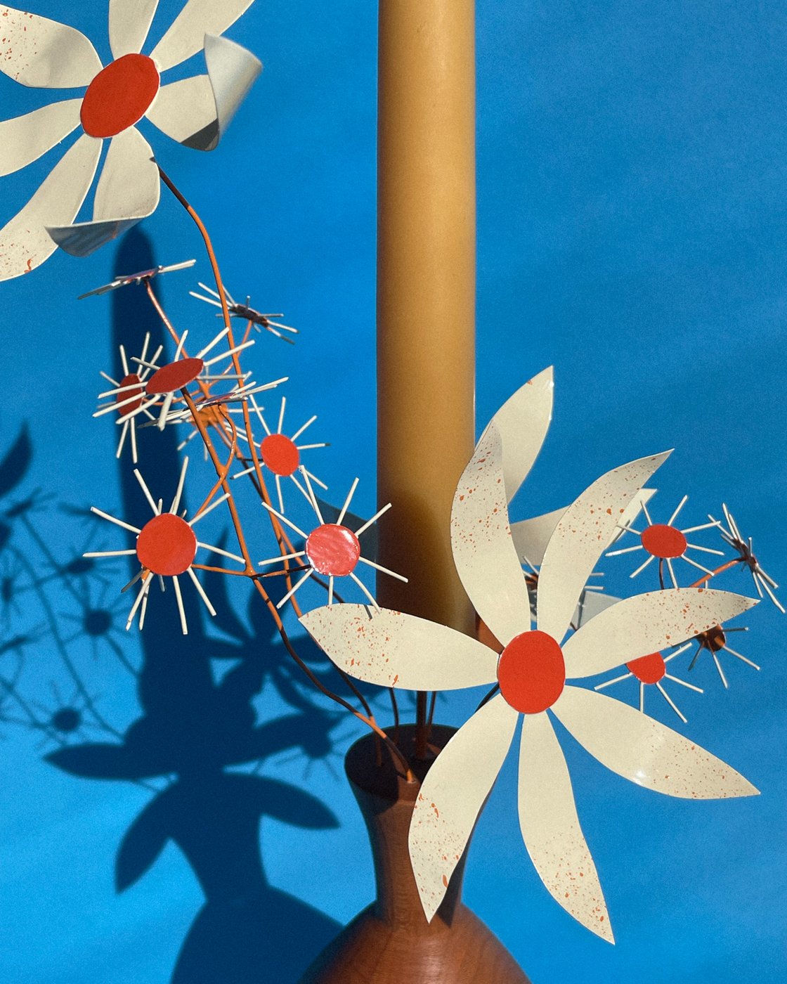 Image of Daisies & Asters Candelabra — Yellow & Orange