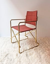 Image 4 of SET DE 8 SILLAS PLEGABLES EN DORADO, AÑOS 80