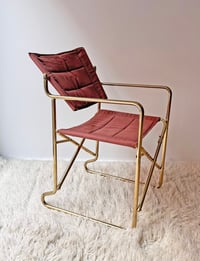 Image 5 of SET DE 8 SILLAS PLEGABLES EN DORADO, AÑOS 80