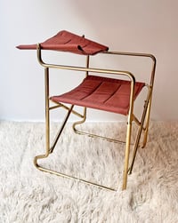 Image 8 of SET DE 8 SILLAS PLEGABLES EN DORADO, AÑOS 80