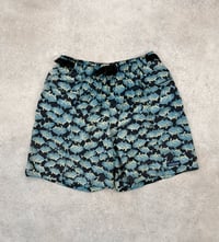 Image 1 of Patagonia River Shorts Fishes Blue Vintage 2000 Medium Mens 