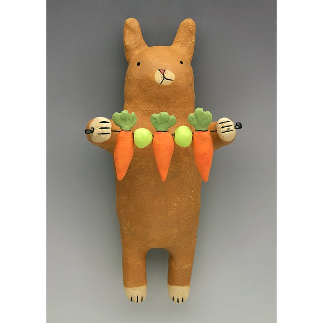 Brown Bunny with Carrots Wally