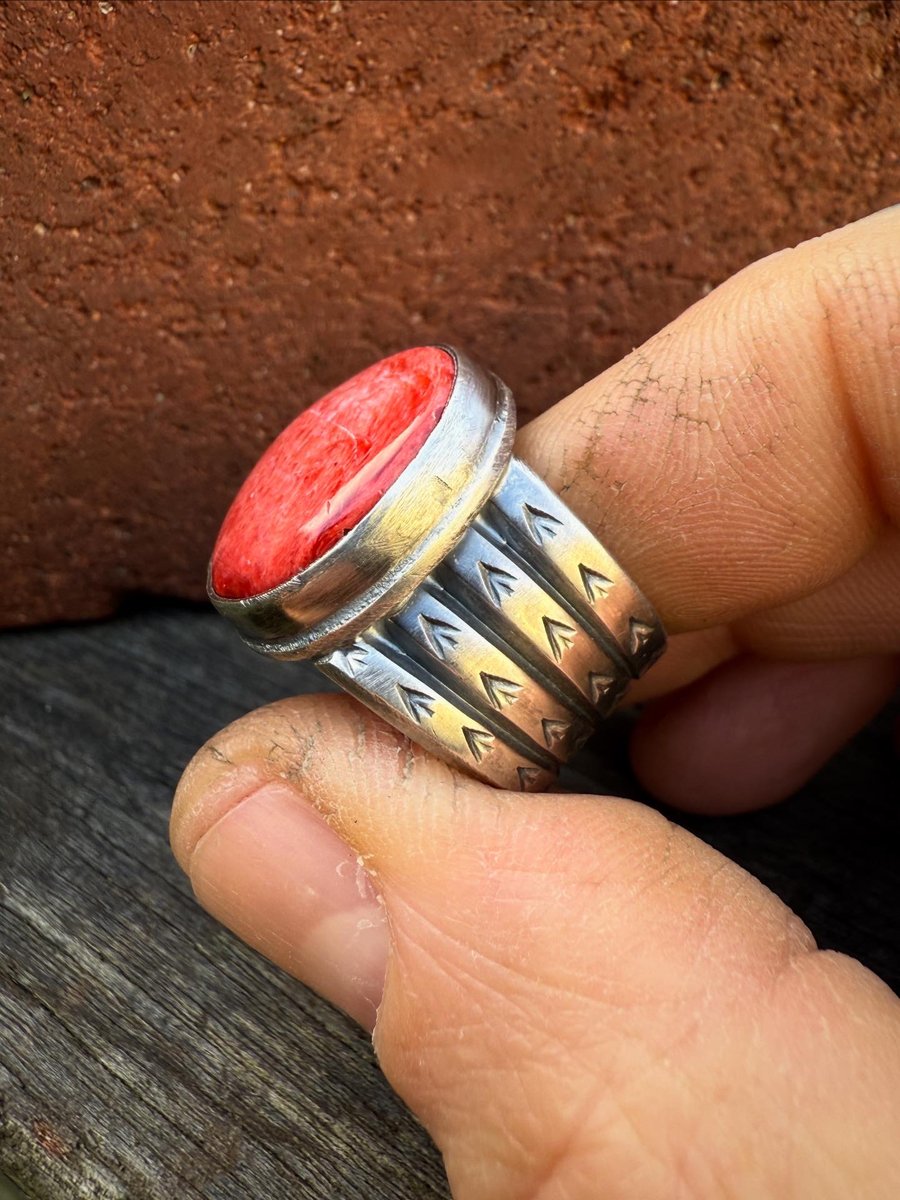 BIG HAND silver925×k18×coral×Ruby BIG HAND silver925×k18×coral×Ruby BIG HAND silver925×k18×coral