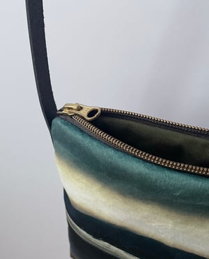 Image of Seascape, crossbody velvet and waxed canvas phone bag