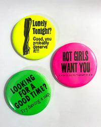 Image 1 of Hot Girls Want You To Go To Therapy Badge Set 