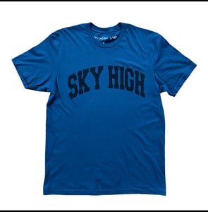 Image of SKY HIGH COLLEGIATE LOGO TEE SEA BLUE