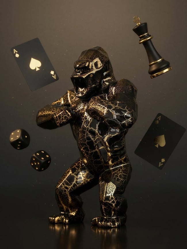 Orlinski Richard WILD KONG CRACKLED GOLD