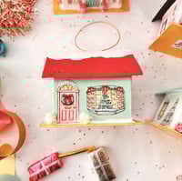 Image 5 of Red roof Christmas cottage ornament 