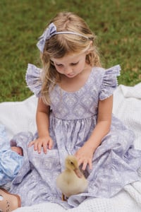 Image 2 of Lavender Damask Girls Dress 