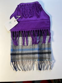 Image 1 of Purple and Tartan Cashmere Hot Water Bottle Cover