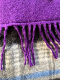 Image 3 of Purple and Tartan Cashmere Hot Water Bottle Cover