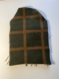 Image 2 of Cream Tartan Cashmere Cover with Green Check Back