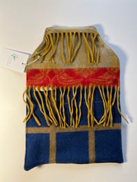 Image 1 of Blue and Gold Cashmere Hot Water Bottle Cover