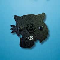 Image 3 of Tiger in a Trance Blue Enamel Pin, Limited Run of 25