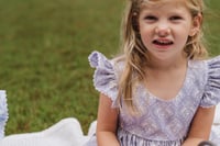 Image 4 of Lavender Damask Girls Dress 