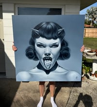 Image 1 of Silver Tongue Original Oil Painting On Canvas