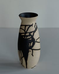 Image 2 of Flared Brù Vase B - Black Wave